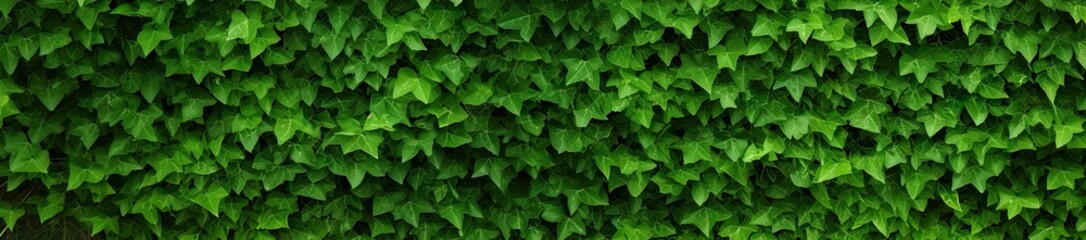 Fototapeta premium Leaves background. Botanical elegance. Decorative ivy on garden. Summer embrace. Green foliage adorns wall