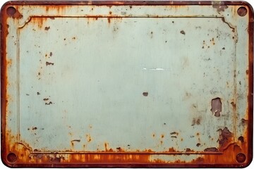 retro blank rust sign background rust-eaten plate background vintage rusty space h copy white space signs A old text old grunge frame metal antique your isolated metallic metal blank texture design - obrazy, fototapety, plakaty