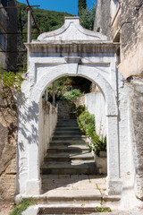 Fototapeta na wymiar Architecture in Ano Korakiana village in Corfu, Greece