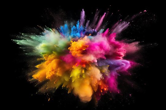 colourful blue background decoration happy culture abstract coloured isolated background colours design colours Colored black spring powder closeup holi exp texture black explosion celebration dust