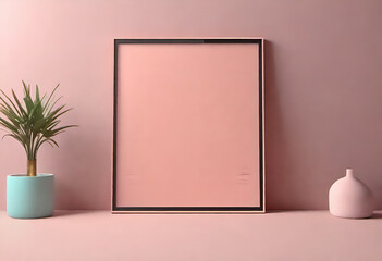 Empty frame mock-up in minimal style