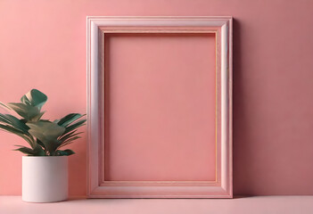 Empty frame mock-up in minimal style