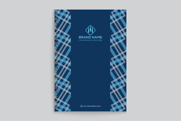 notebook cover design with blue color