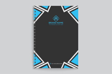 Black shape notebook cover design