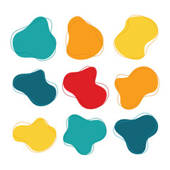 abstract fluid hand drawn organic shapes	