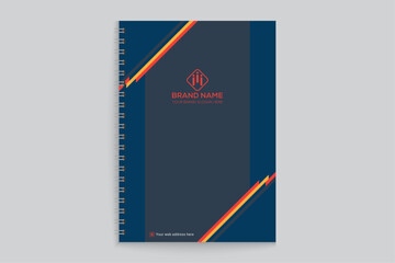 Clean style modern notebook cover template