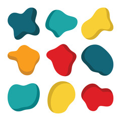 abstract fluid hand drawn organic shapes	