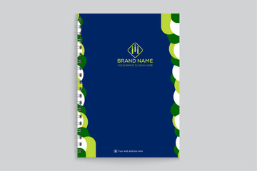 Corporate   green color notebook cover design