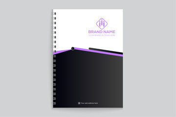 Black shape notebook cover design