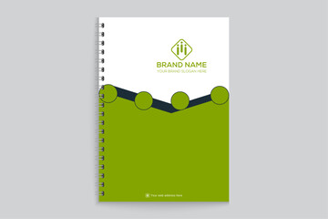 Corporate   green color notebook cover design