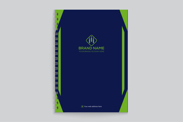 Clean style modern notebook cover template