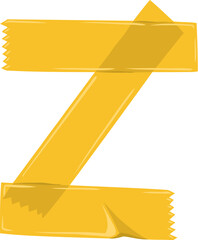 Tape Alphabet Letter Z