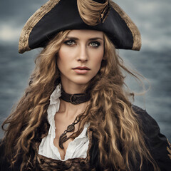 Portrait of a female pirate