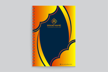 Orange shape notebook cover design
