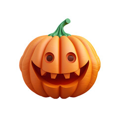 halloween pumpkin isolated on white paper art