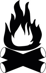 Campfire SVG Cut File for Cricut and Silhouette, EPS Vector, PNG , JPEG , Zip Folder