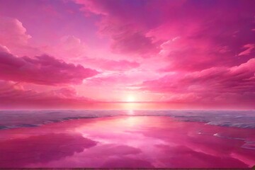 Fototapeta na wymiar Pink Sky Background, Pink Sky Wallpaper, Fantasy Sky Background, Colorful Sky Background, Dreamy Sky Background, AI Generative