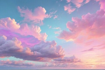 Pastel Sky Background, Dreamy Sky Background, Pastel Sky Wallpaper, Fantasy Sky Background, Glowing...