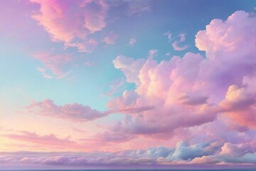 Pastel Sky Background, Dreamy Sky Background, Pastel Sky Wallpaper, Fantasy Sky Background, Glowing...