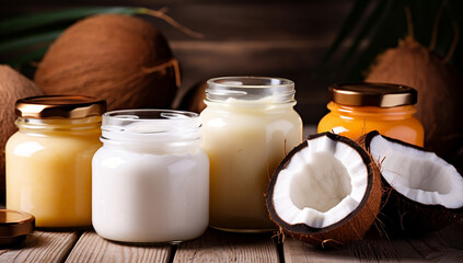 Organic fresh food nut healthy coconut natural