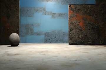 indoor grunge abstract pared street background dark oscuridad blank cemento urban calle cement en ground Fondo room concrete abstracto textured stone wall space hormigon rough wh y suelo aged dirty - obrazy, fototapety, plakaty