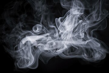 Obraz premium mystery art smoke stream wave curve light generated Defocused black form background shape Smoke flowing pattern black decoration futuri studio smooth element fantasy Toned background wallpaper wavy