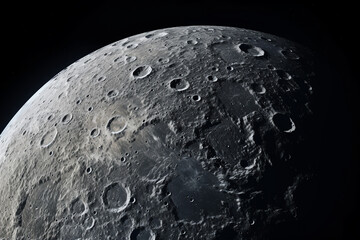 chandrayaan 3 landing:  the moon in the outerspace close up