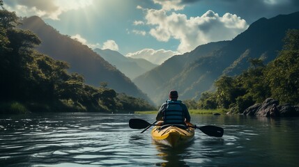 Adventurous Exploration Fishing Canoe Kayak
