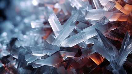  Microscopic view of salt crystals under a microscope
