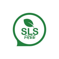 SLS free sign on white background