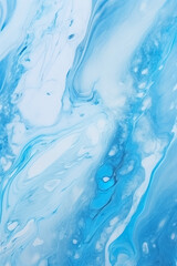 Abstract Natural texture marble floor on bright blue background : Top view of marble table for graphic stand product, interior design or montage display your product.