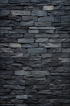 Dark grey black slate texture with high resolution, background of natural black stone wall.