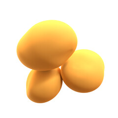 potatoes 3D illustration