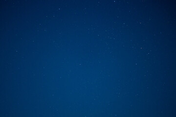 Blue night sky and stars landscape