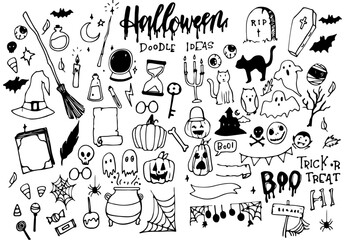 Obraz premium halloween patterns backgrounds pumkins