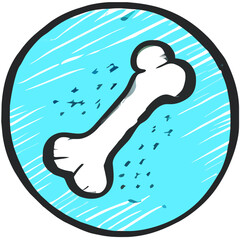 dog bone illustration
