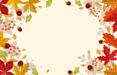 autumn background with leaves