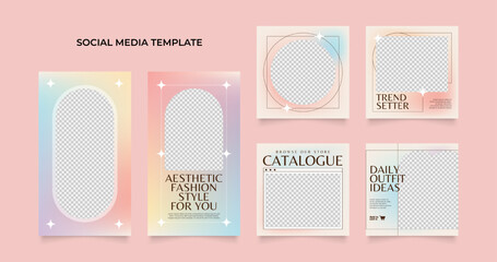 social media template banner blog fashion sale promotion. fully editable instagram and facebook square post frame puzzle organic sale poster. fresh yellow element shape vector background