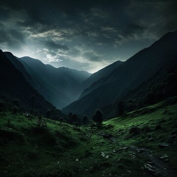 landscape with clouds