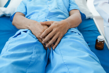 Urinary tract cancer specialists examine patients for prostate cancer. abnormal cells form and grow...