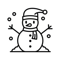 snowman icon vector design template in white background