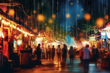 blurred festival background b blur image street night - obrazy, fototapety, plakaty