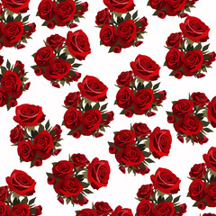 Pattern of beauty red roses