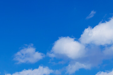 Summer blue sky with white beauty clouds.