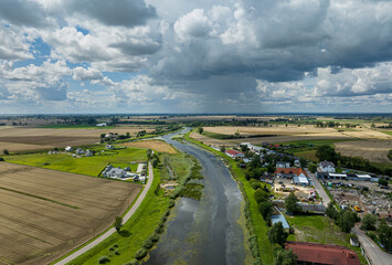 Wisła Królewiecka river, near Sztutowo,  Żuławy, northern Poland