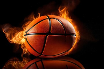 basketball in fire