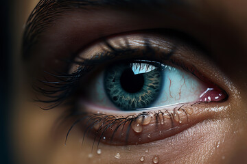 Fototapeta premium Emotion and resolve intertwine, highlighting the strength found even in vulnerability