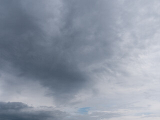 Beautiful various forms clouds in the high sky