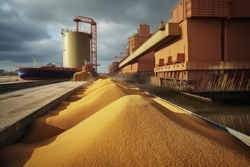 Grain deal port. Generate Ai