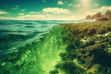 World ocean seaweed. Generate Ai
